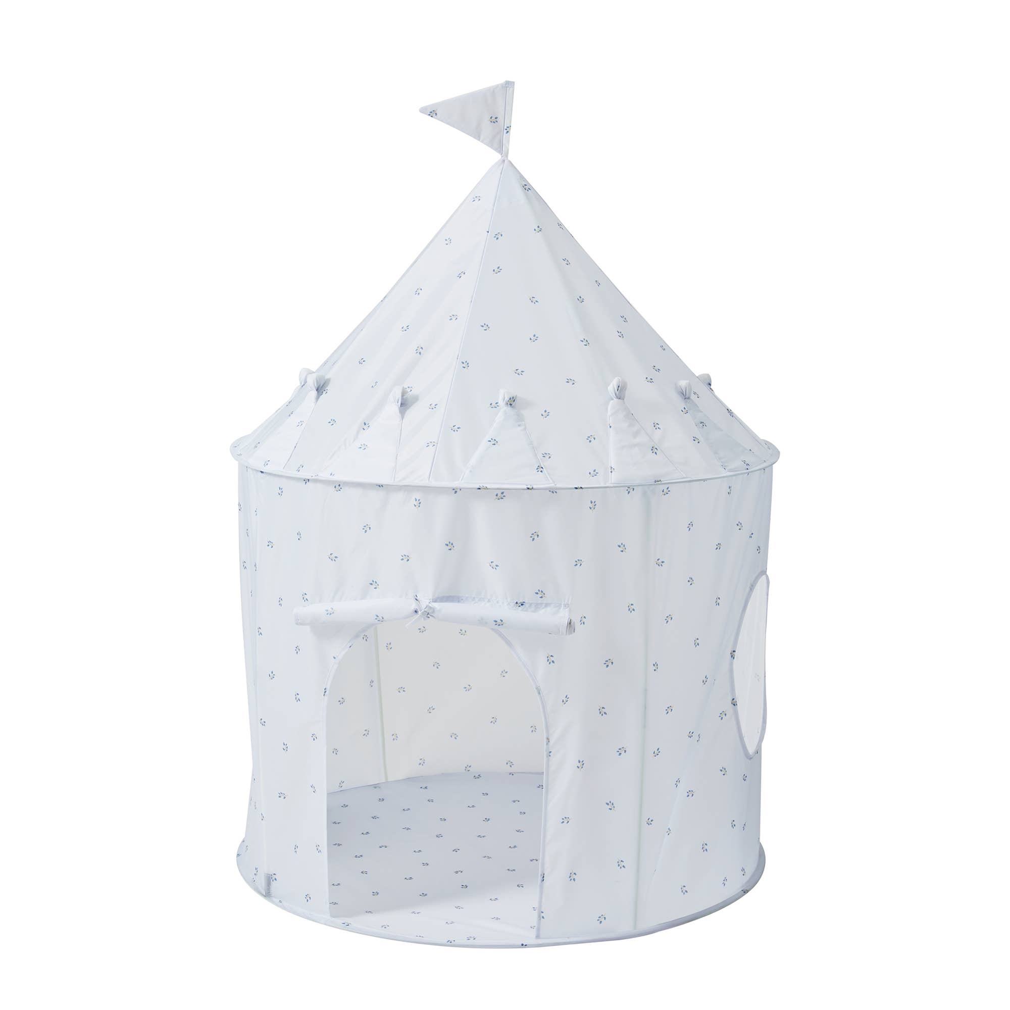 3 Sprouts Kids Play Tent Castle with Recycled Fabric - Gingham Blue