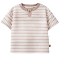 Souris Mini White & Beige Striped T-Shirt