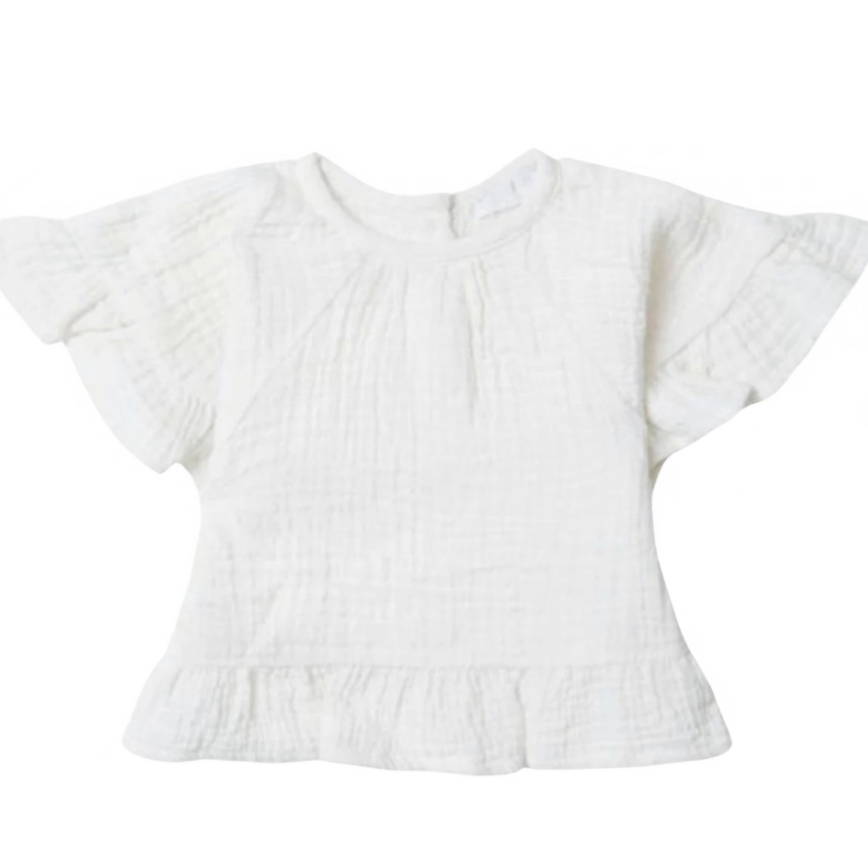 Noppies Whisper White Short Sleeve Clawson Top