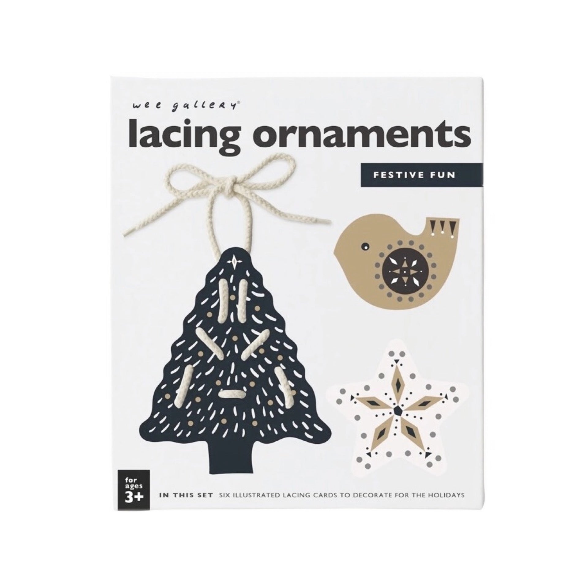 Wee Gallery Festive Fun Lacing Ornaments