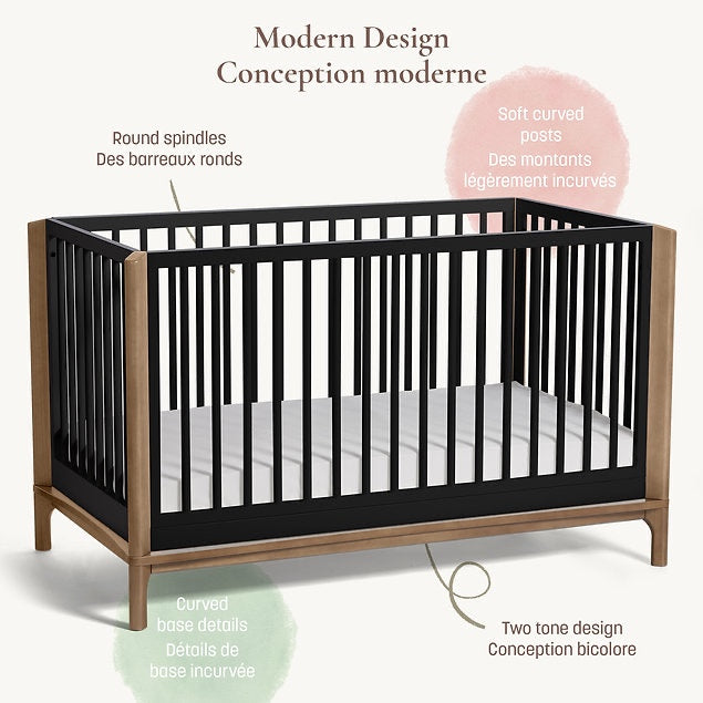 Little Seeds Laurel Island 4 in 1 Crib Black - Online Exclusive