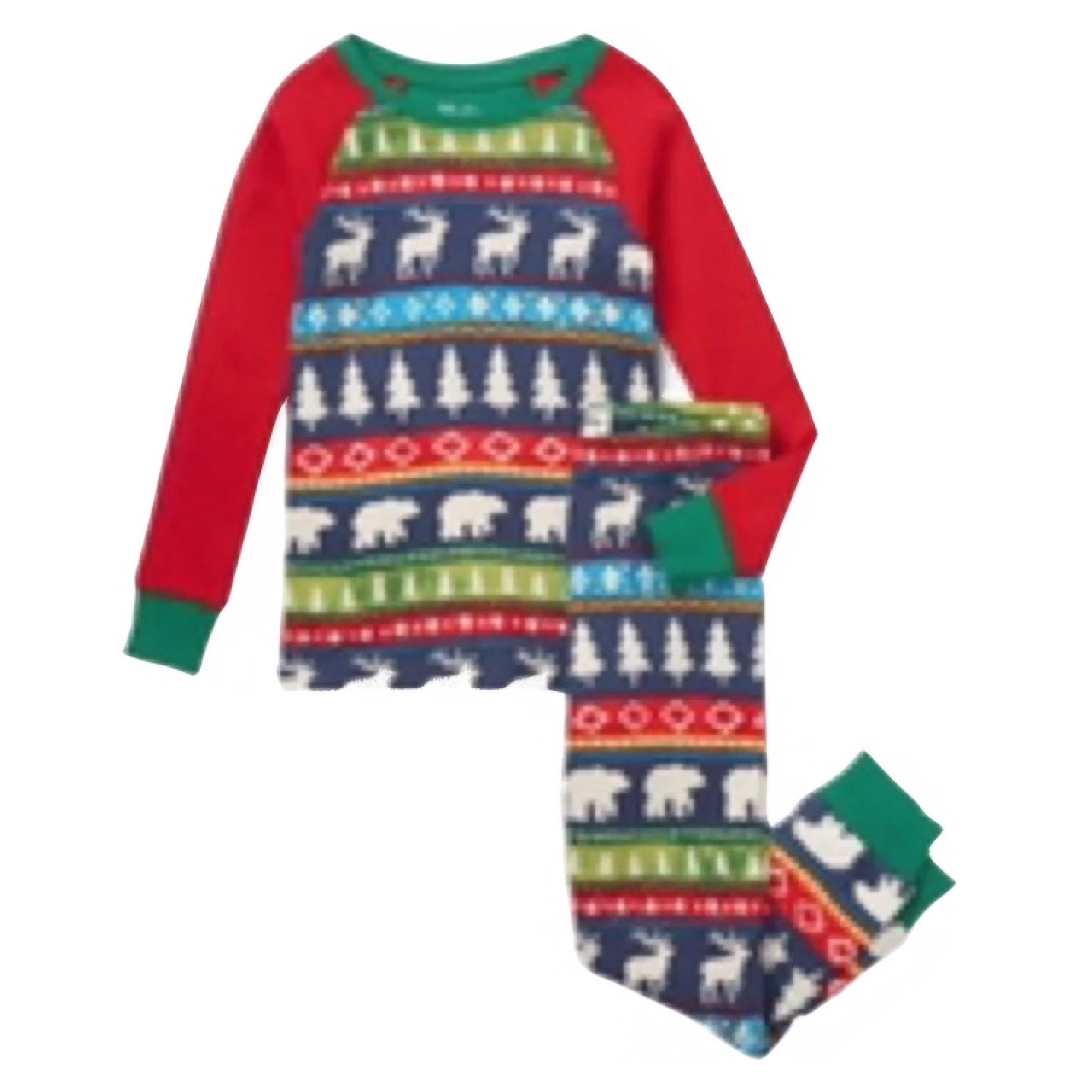 Hatley Navy Painted Fairisle Raglan Pajama Set