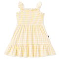 Kyte Baby Gingham Chamomile Smoked Dress