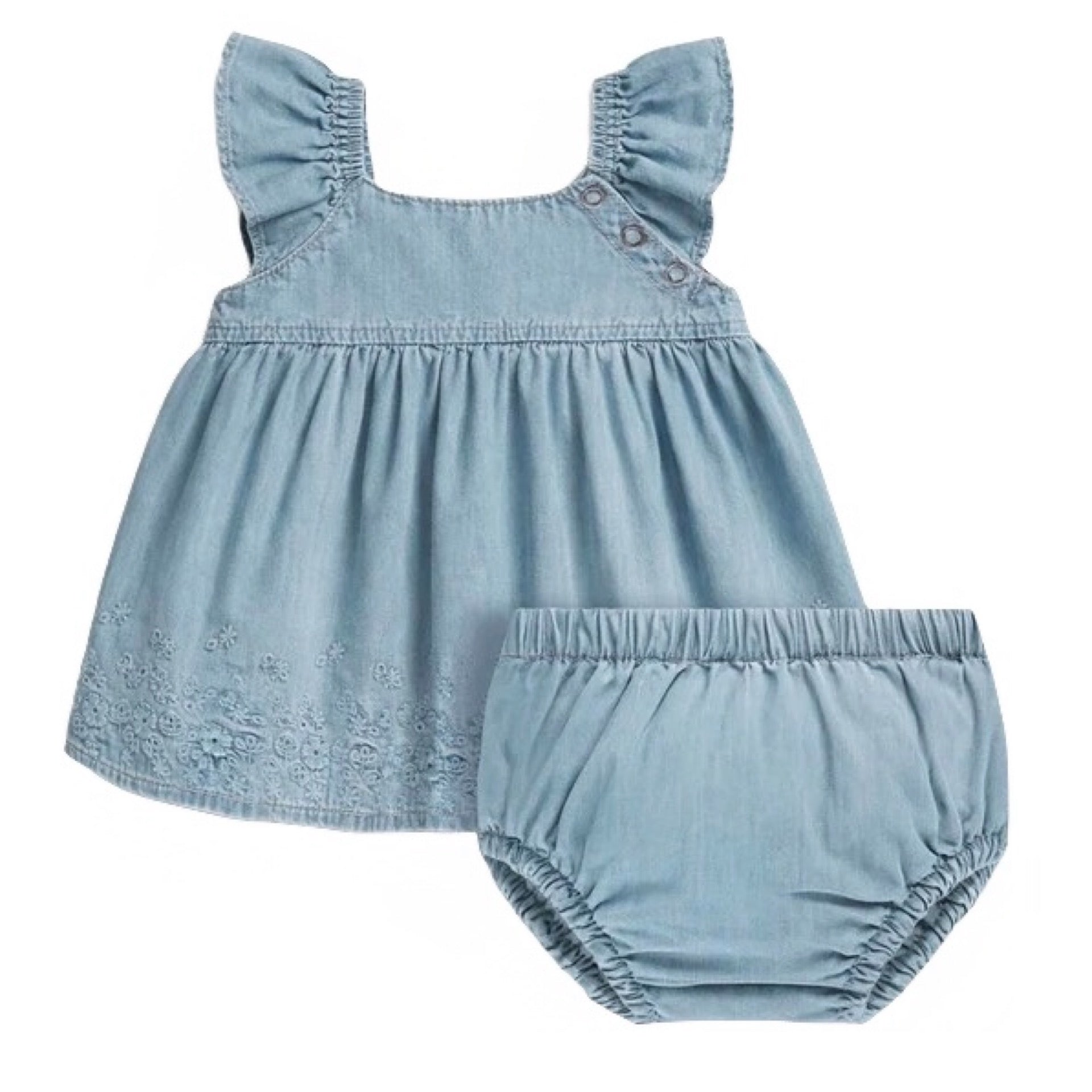 Souris Mini Denim Dress with Bloomers