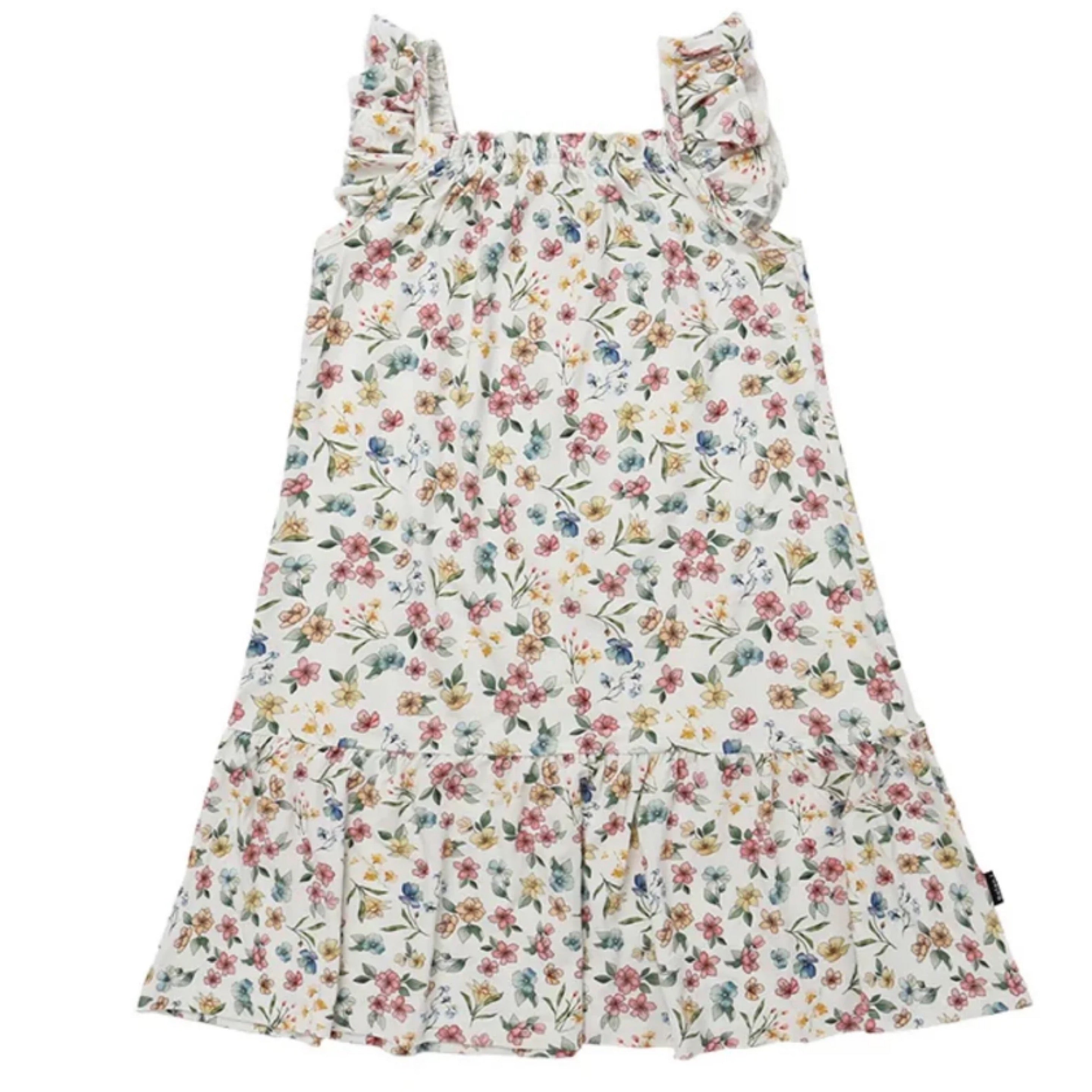 Belan J Spring Meadow Ruffled Sleeves Bell Dress