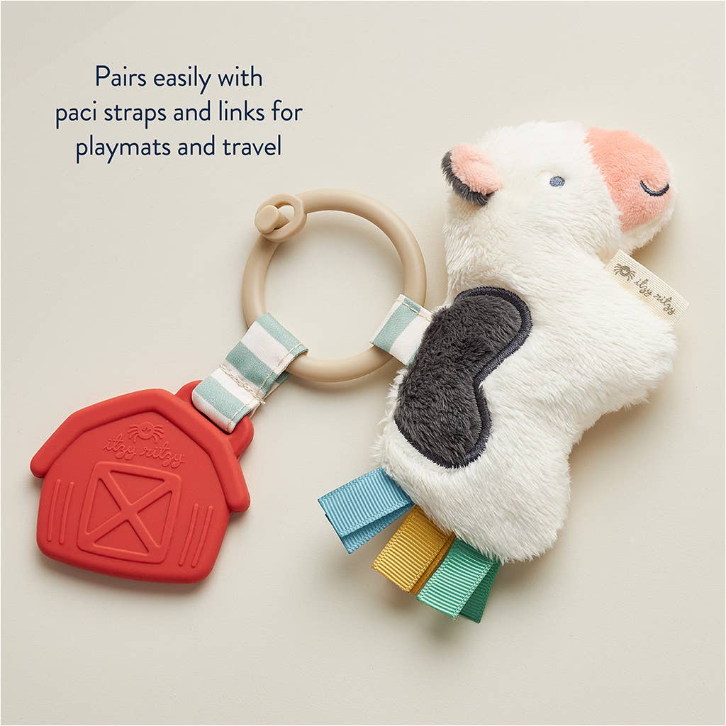 Itzy Ritzy Itzy Pal Cow Plush + Teether