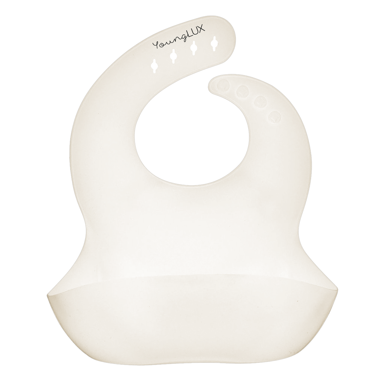 YoungLUX Cream Silicone Bib