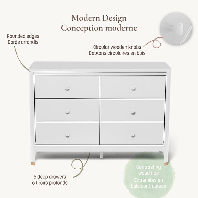 Little Seeds Aster 6 Drawer Nursery Dresser - Online Exclusive