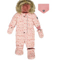 Deux Par Deux Printed Mini Flowers One Piece Puffy Snowsuit