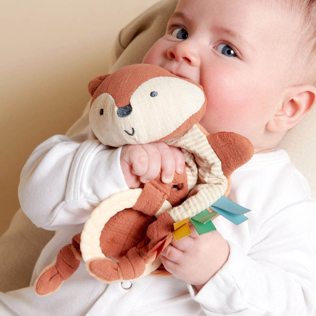 Itzy Ritzy Bitzy Crinkle Fox Sensory Toy With Teether