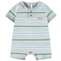 Souris Mini Blue, Turquoise & Cream Striped Knitted Romper