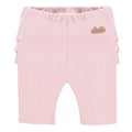 Souris Mini Light Pink Ribbed Knit Leggings with Ruffles