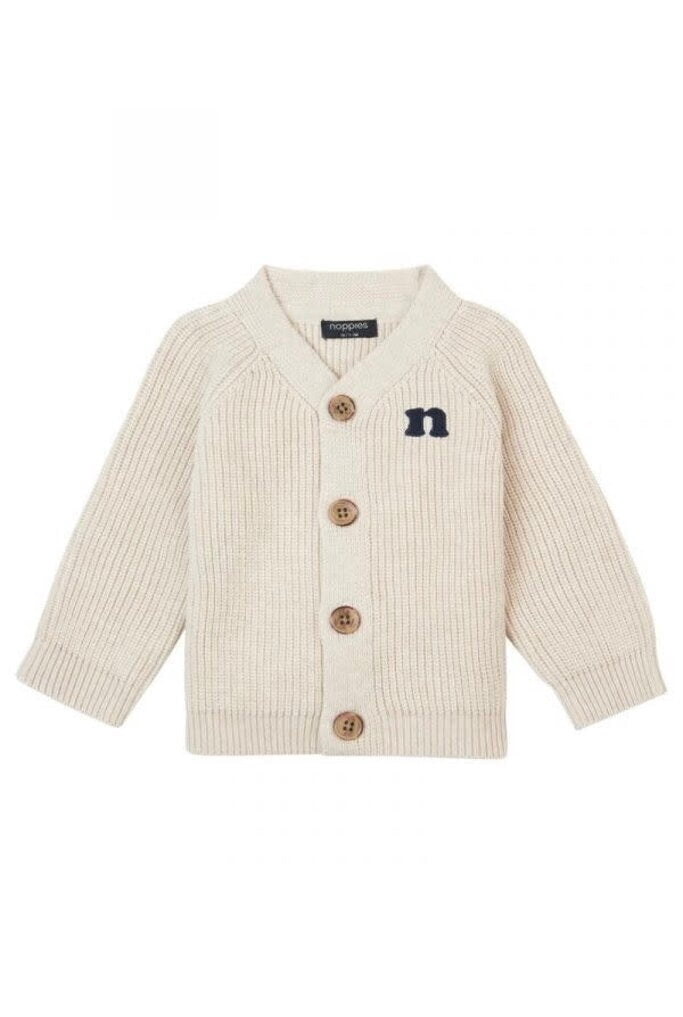 Noppies Oatmeal Melange Cardigan Garde Long Sleeve
