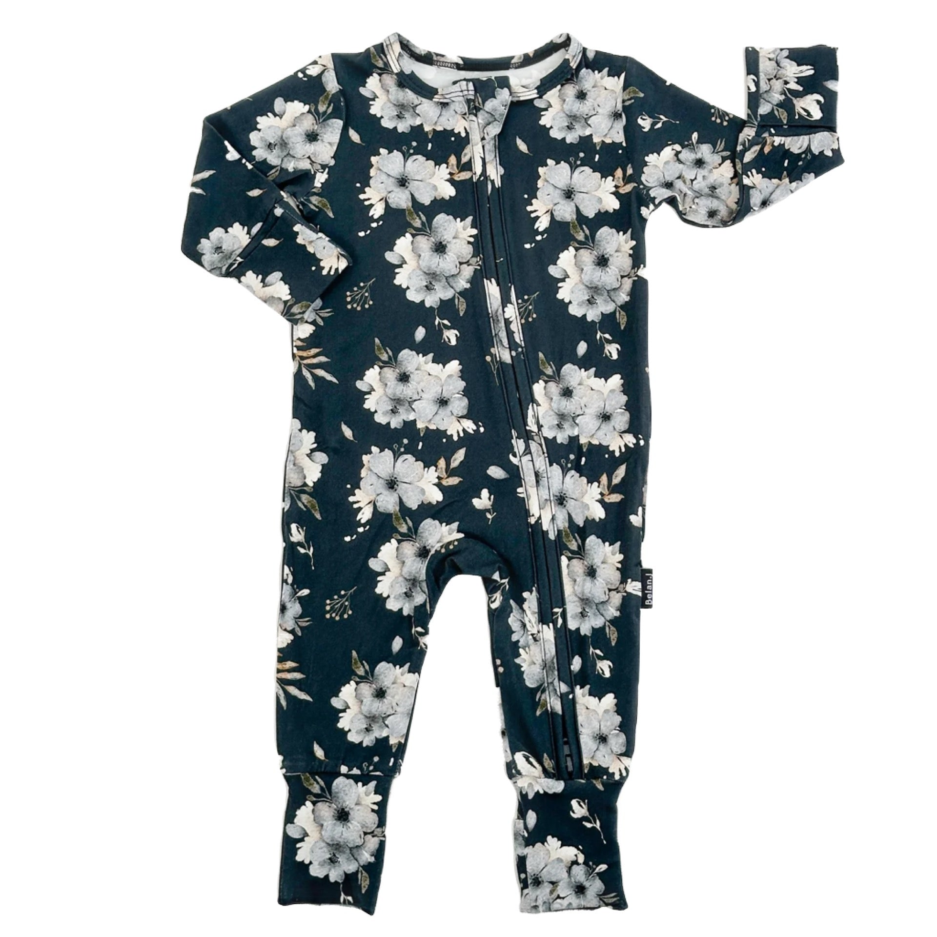 Belan J Dark Floral Footless Zipper Sleeper