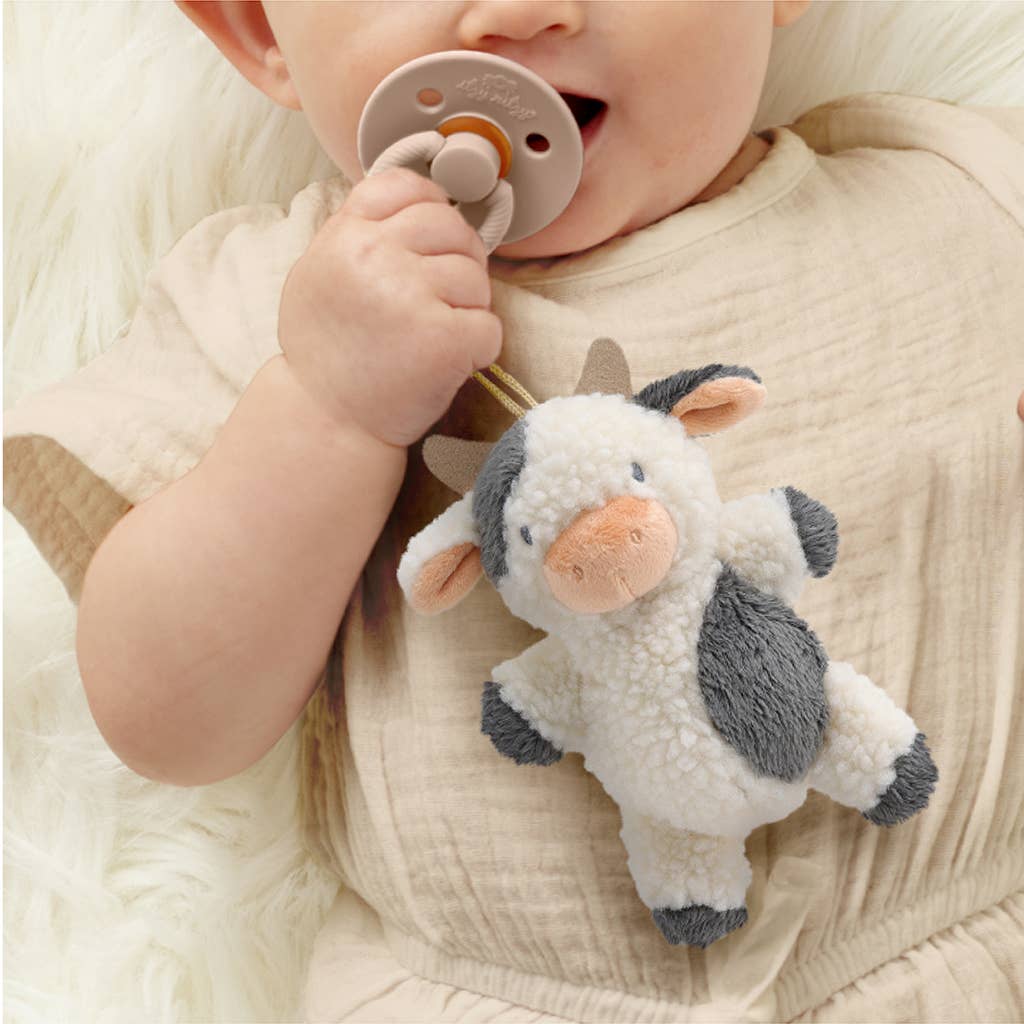Itzy Ritzy Bitzy Pal Cow Natural Rubber Pacifier & Plush