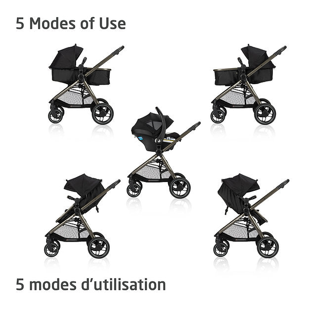 Maxi Cosi Zelia Luxe 5-in-1 Modular Travel System New Hope Black -  Online Exclusive