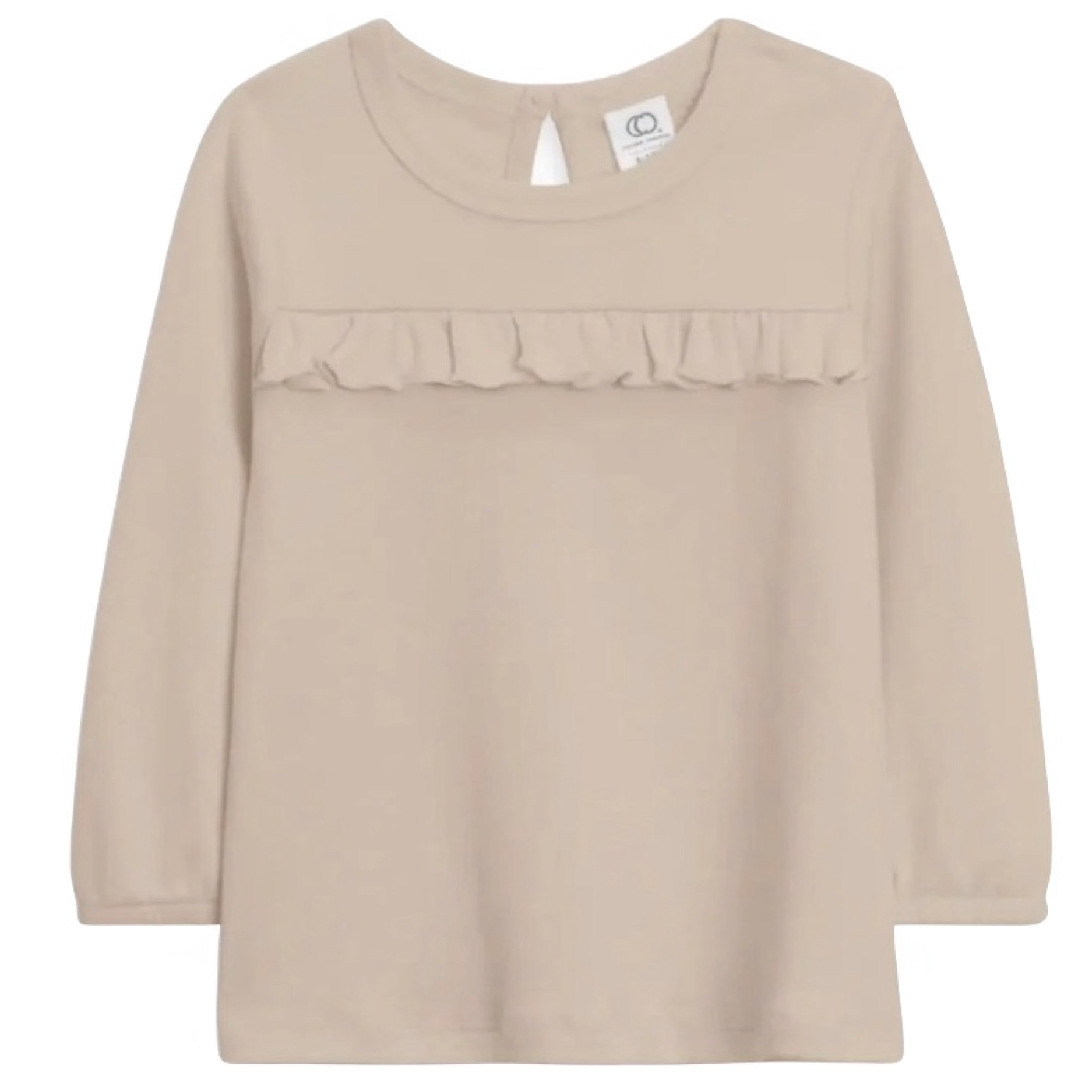 Colored Organics Clay Sorren Long Sleeve Ruffle Yolk Tee