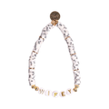Savvy Bling Wifey Bracelet - Grey/White Heishi