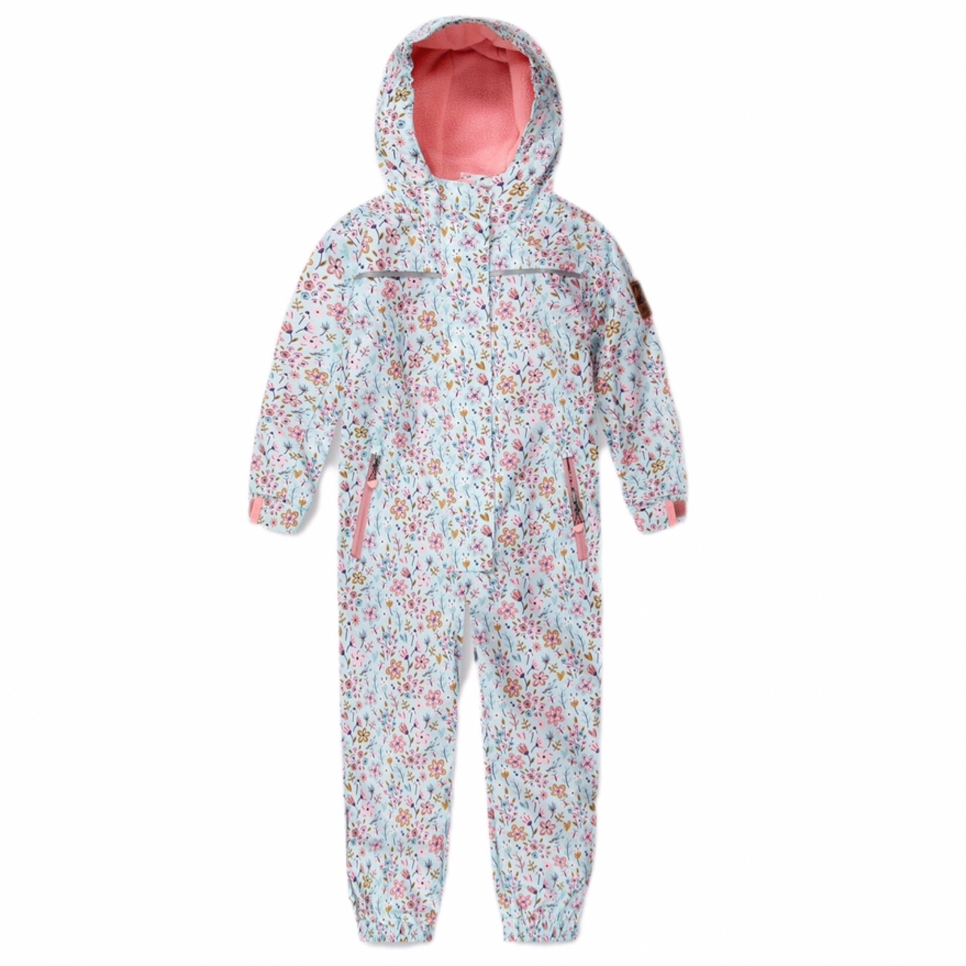 Deux Par Deux Blue Mini Flower Mid Season One Piece Kids