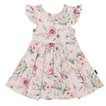 Belan J Floral Bliss Ruffled Sleeves Twirl Dress