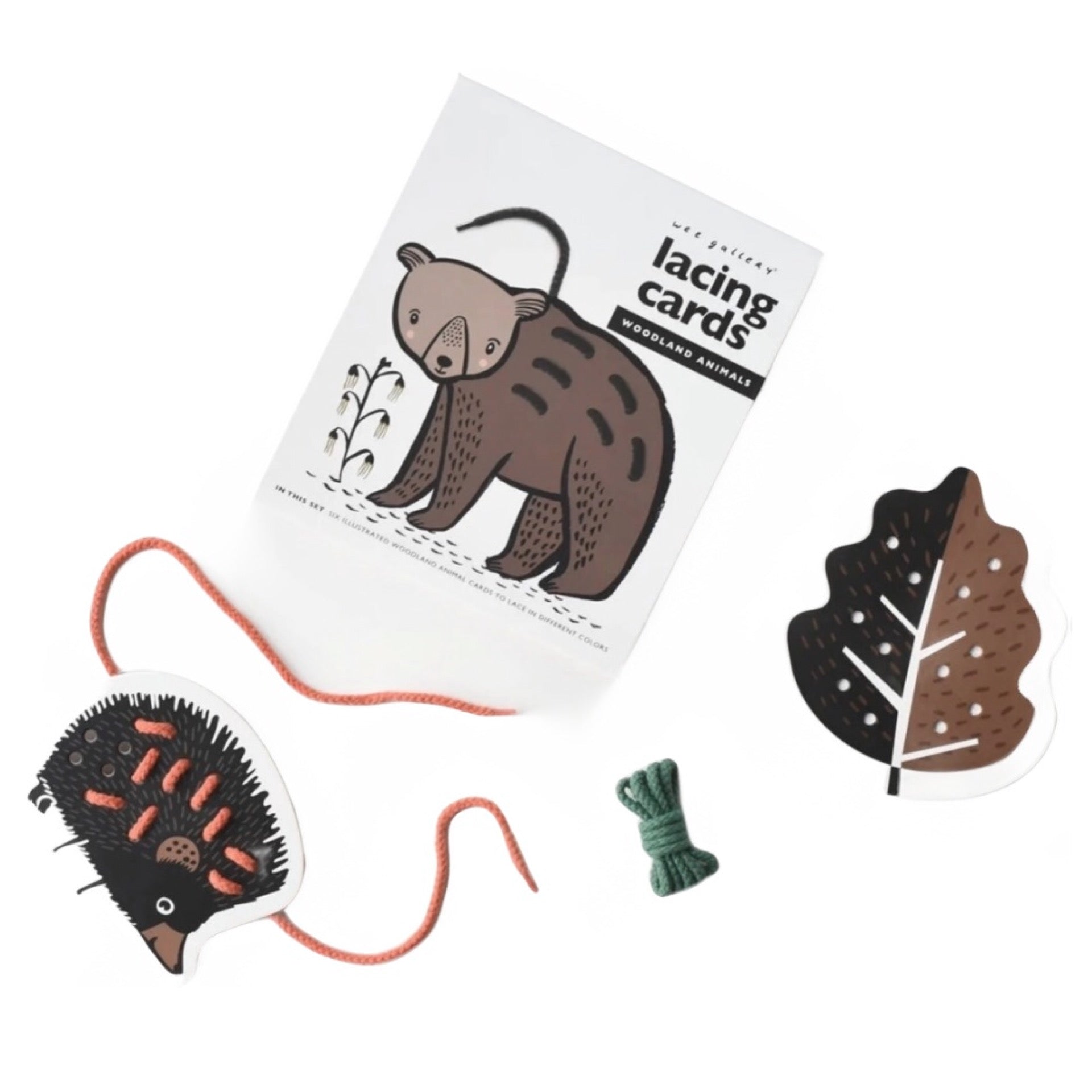 Wee Gallery Woodland Lacing Cards