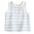 Souris Mini White Tank Top with Blue Stripes