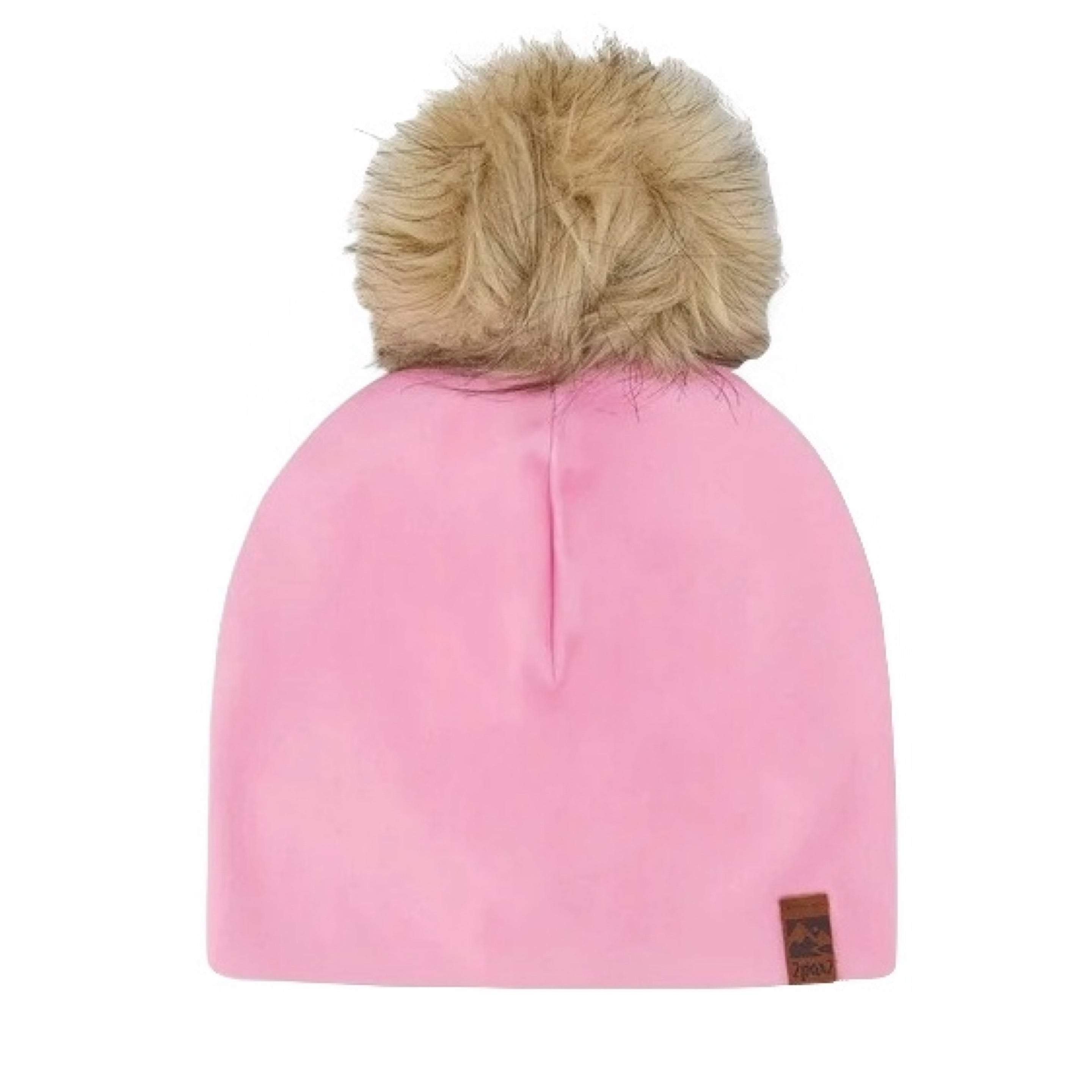 Deux Par Deux Begonia Pink Stretch Jersey Hat with Pom