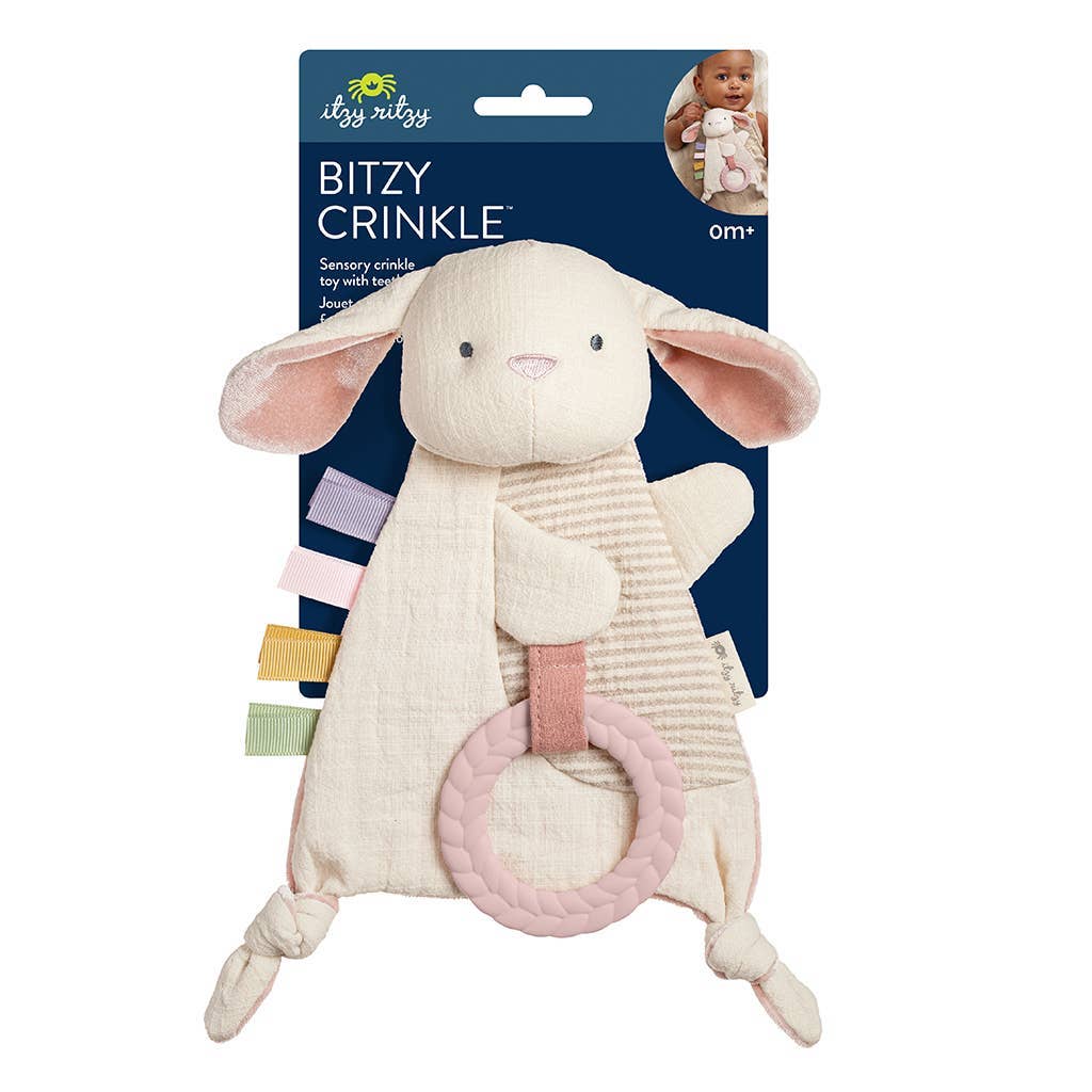 Itzy Ritzy Bitzy Crinkle Bunny Sensory Toy With Teether