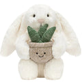 Jellycat Cream Bunny with Plant