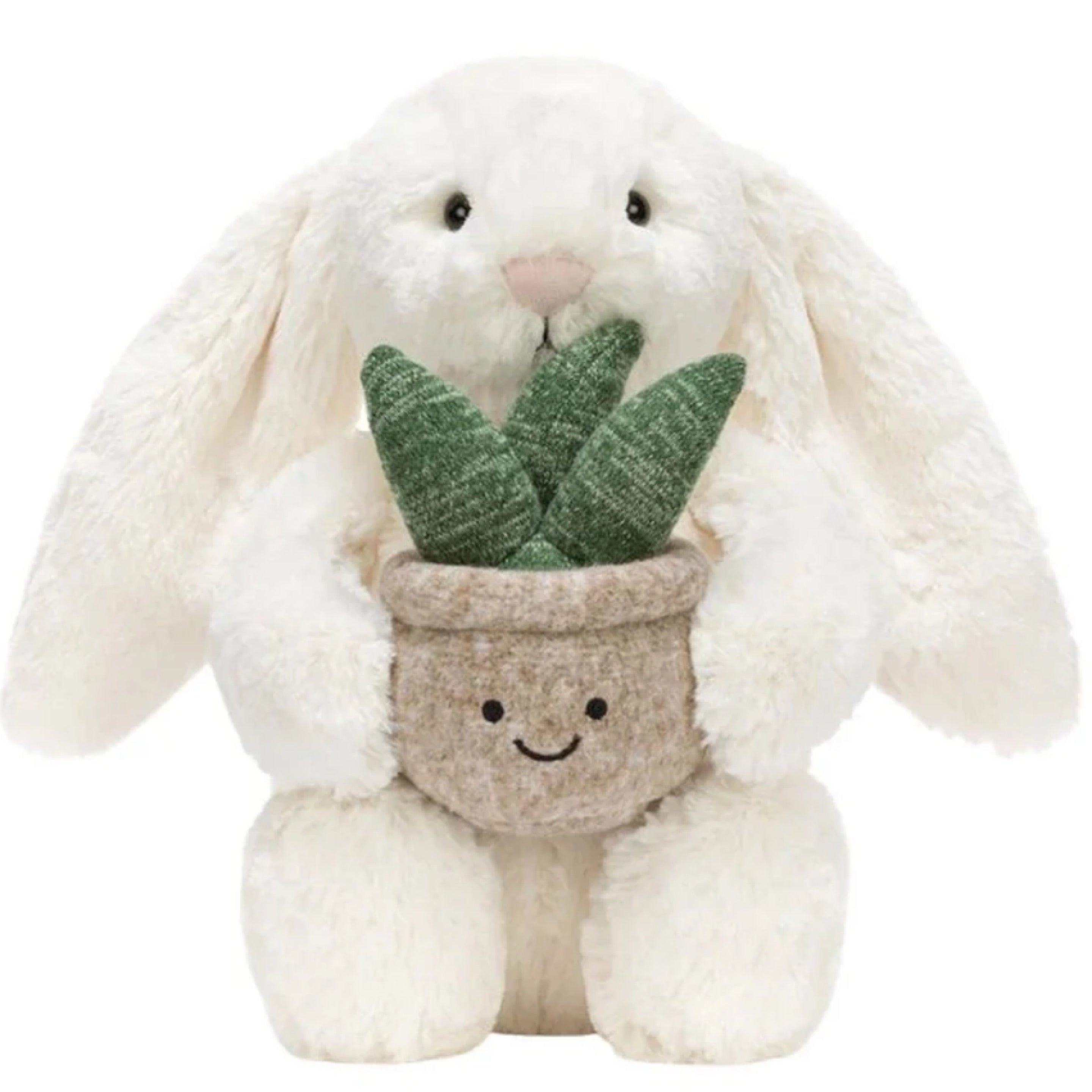 Jellycat Cream Bunny with Plant