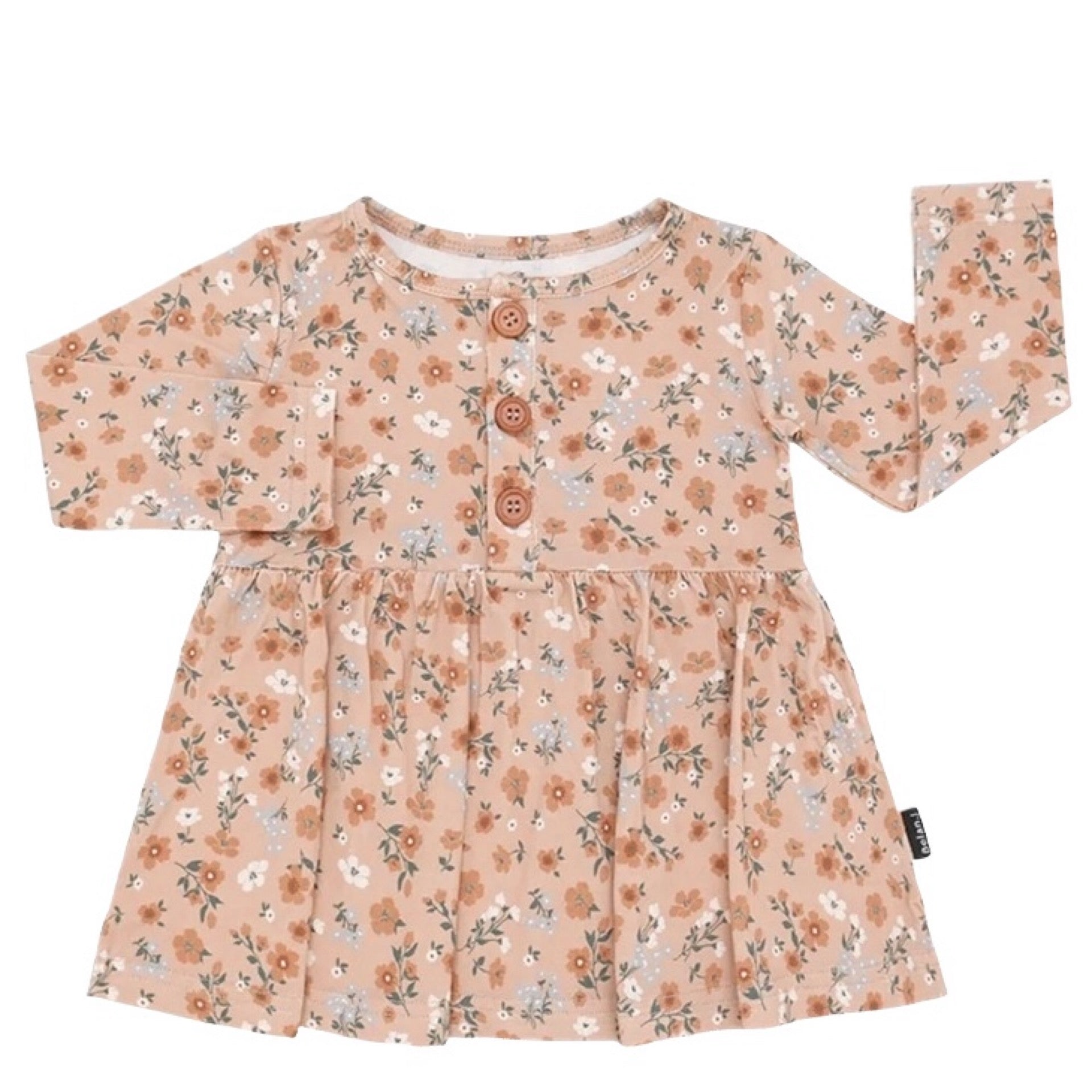 Belan J Amber Garden Long Sleeve Baby Peplum Dress