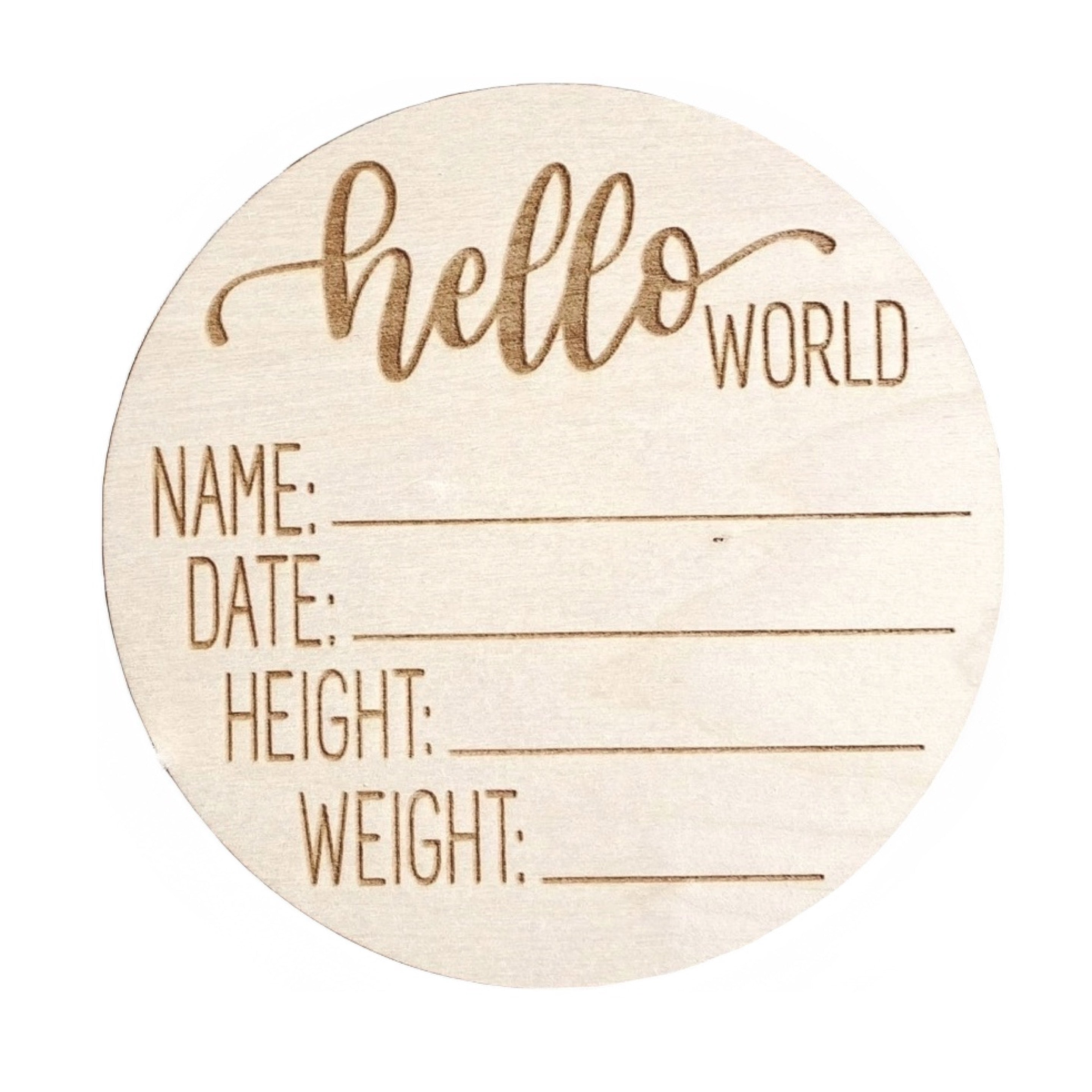 Lovely Design and CO - Hello World Birth Stat Round