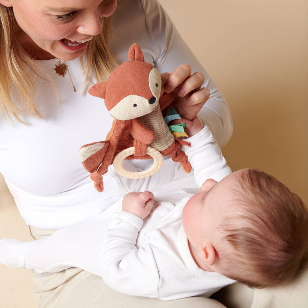 Itzy Ritzy Bitzy Crinkle Fox Sensory Toy With Teether