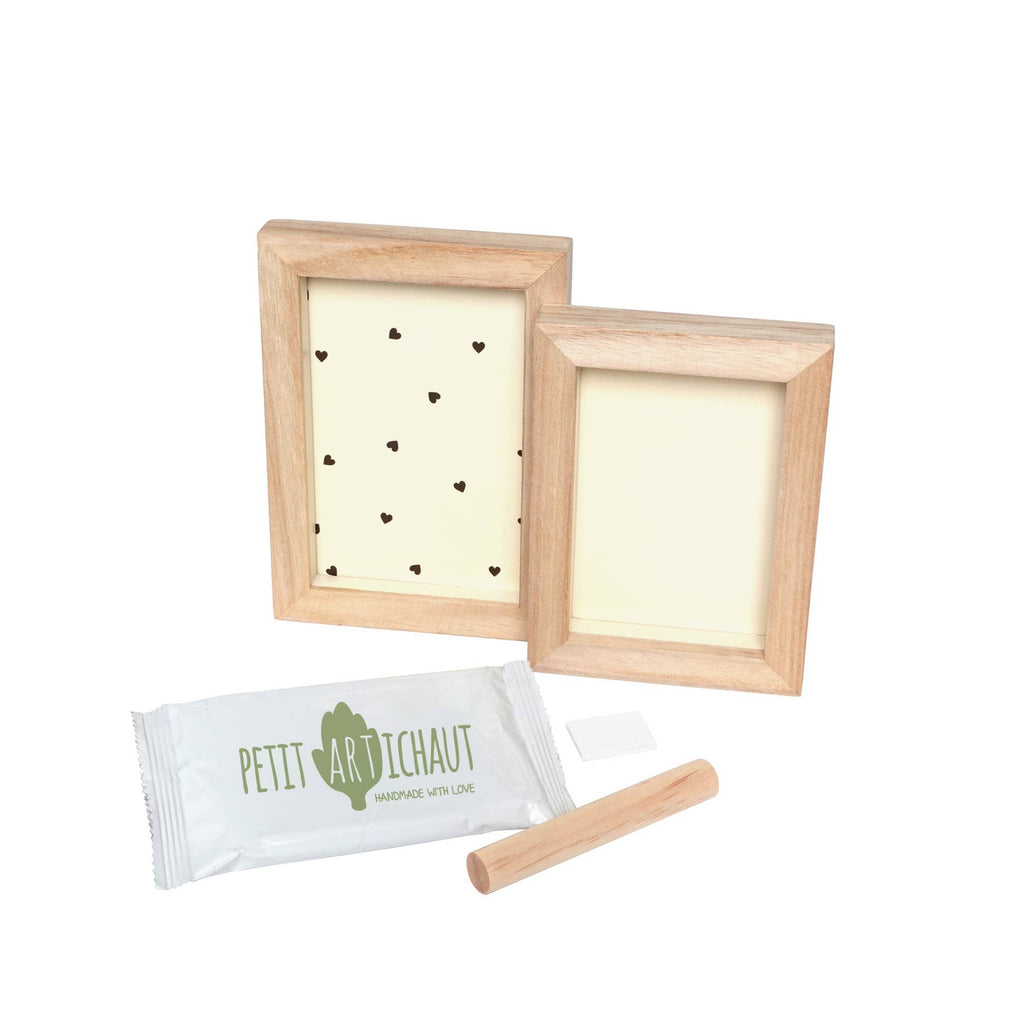Petit Artichaut Duo Frame - Pretty Hearts Baby Imprint Frame