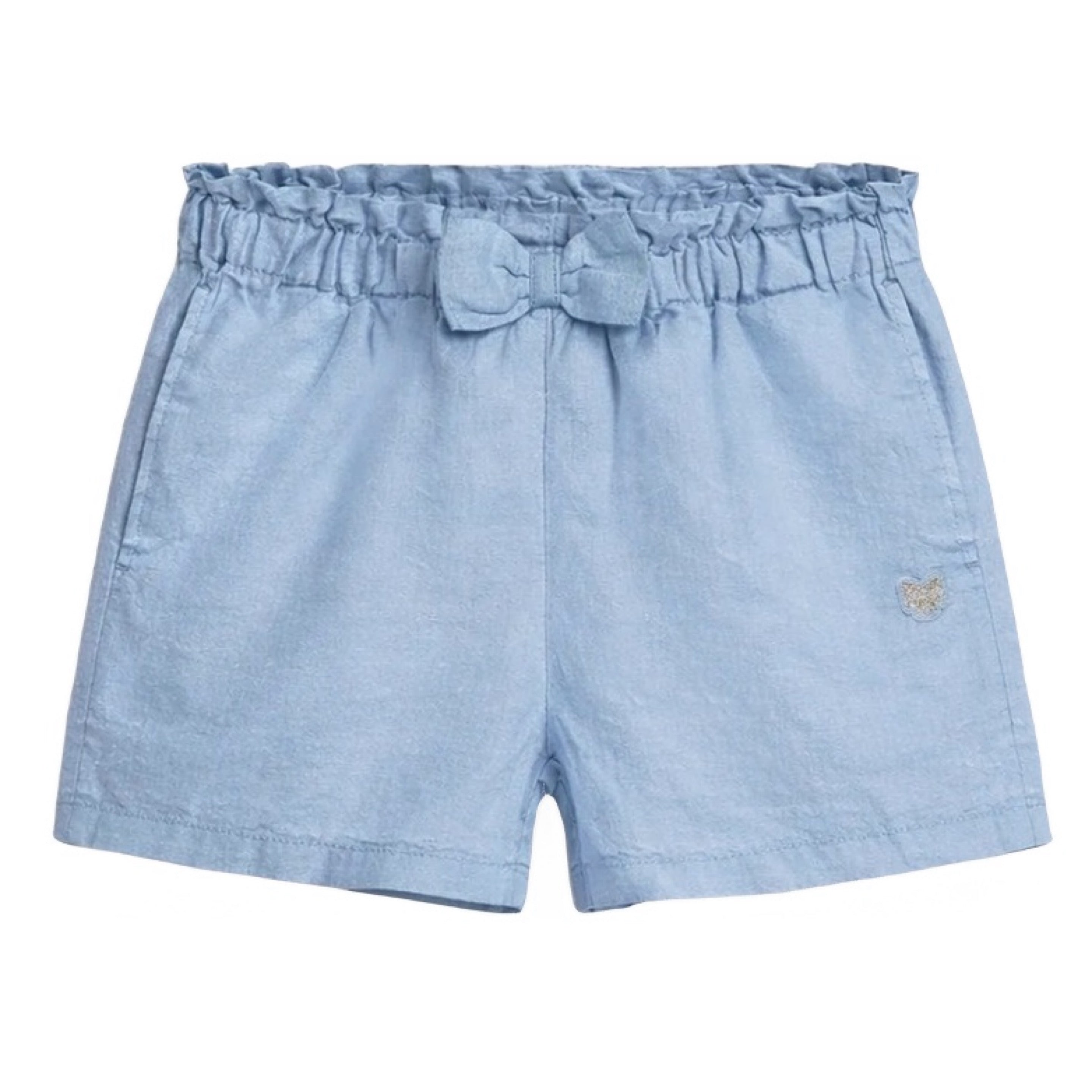 Souris Mini Blue Cotton & Linen Shorts