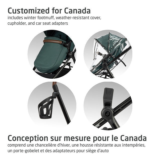 Maxi Cosi Zelia Luxe 5-in-1 Modular Travel System Essential Green - Online Exclusive