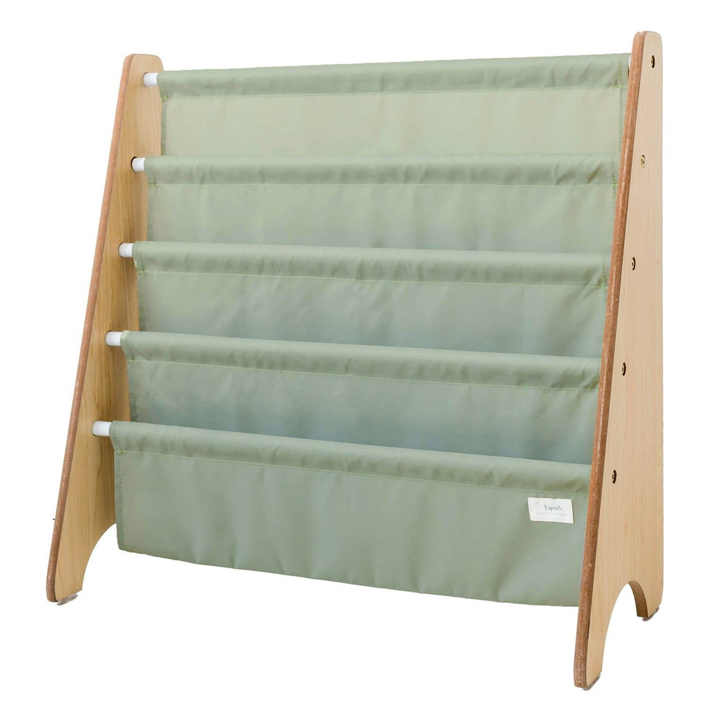 3 Sprouts Kids Bookshelf with Recycled Fabric - Beige