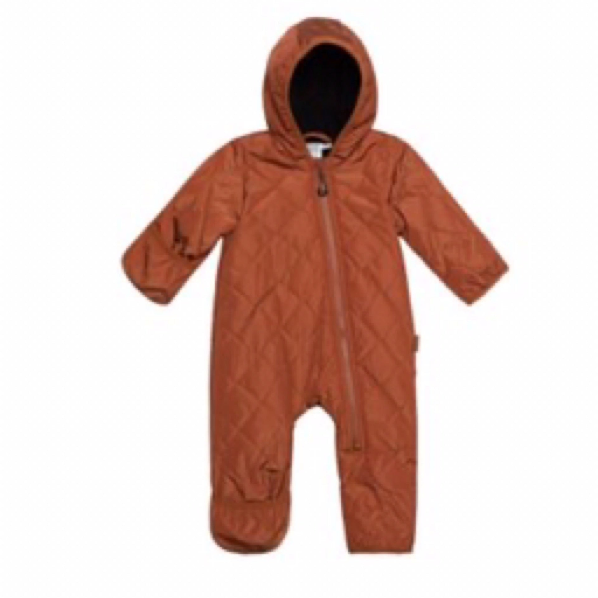 Deux par Deux Brown Baby Quilted One Piece
