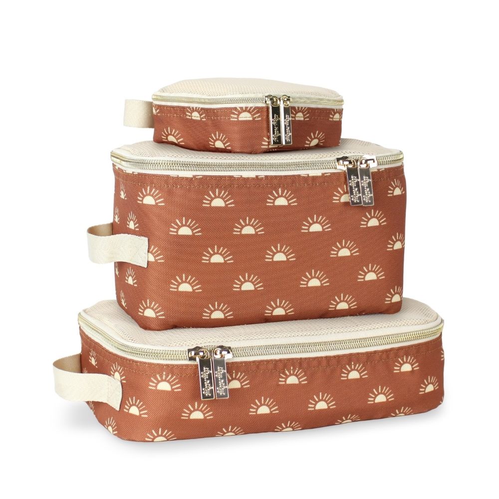 Itzy Ritzy Terracotta Sunrise Pack Like A Boss Packing Cubes
