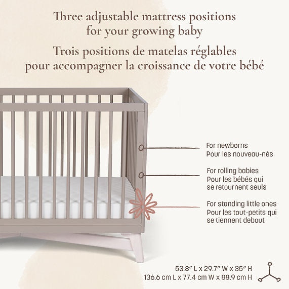 Little Seeds Pala Convertible 4 in 1 Crib Taupe - Online Exclusive
