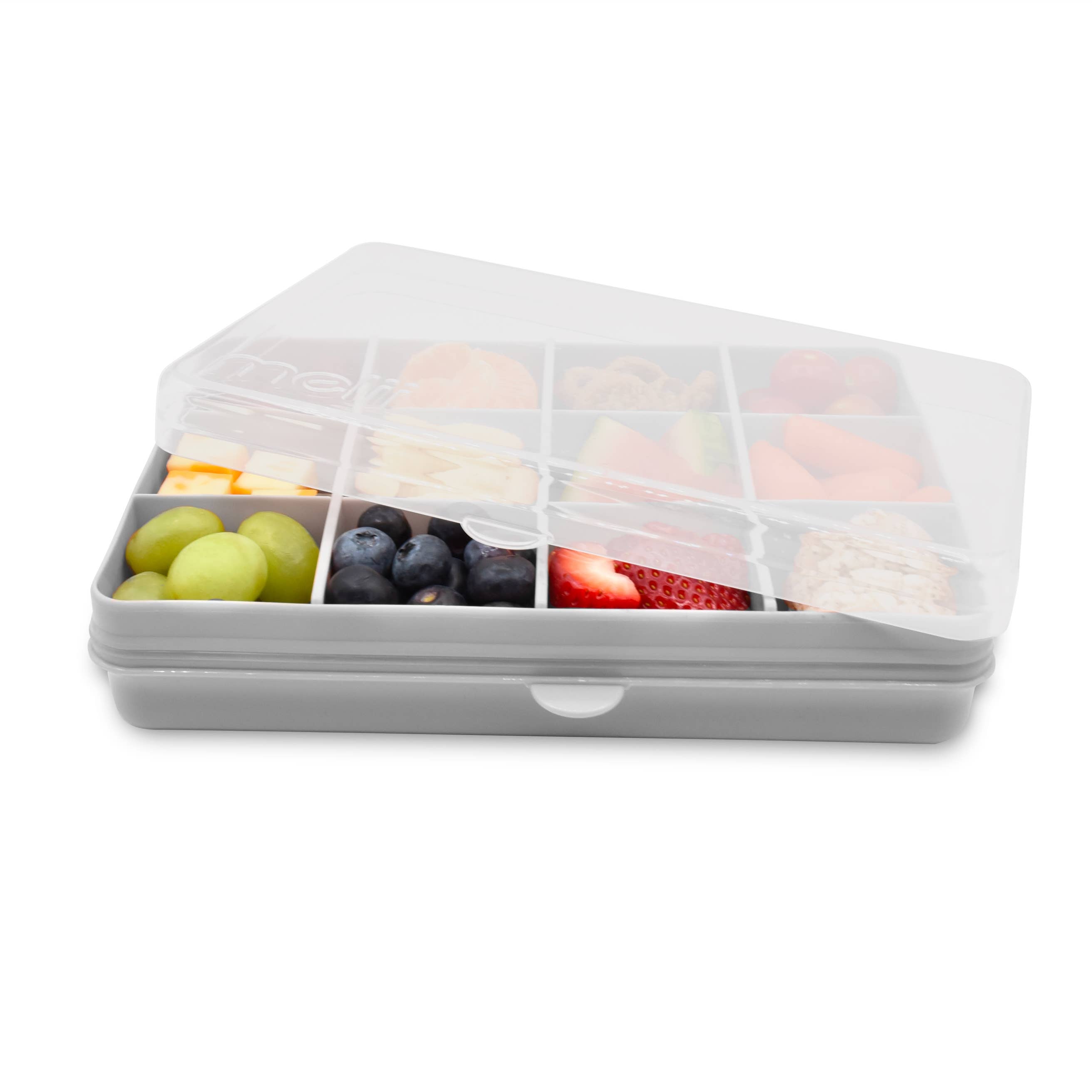 melii Snackle Box Pink Divided Snack Container with 12 Compartments