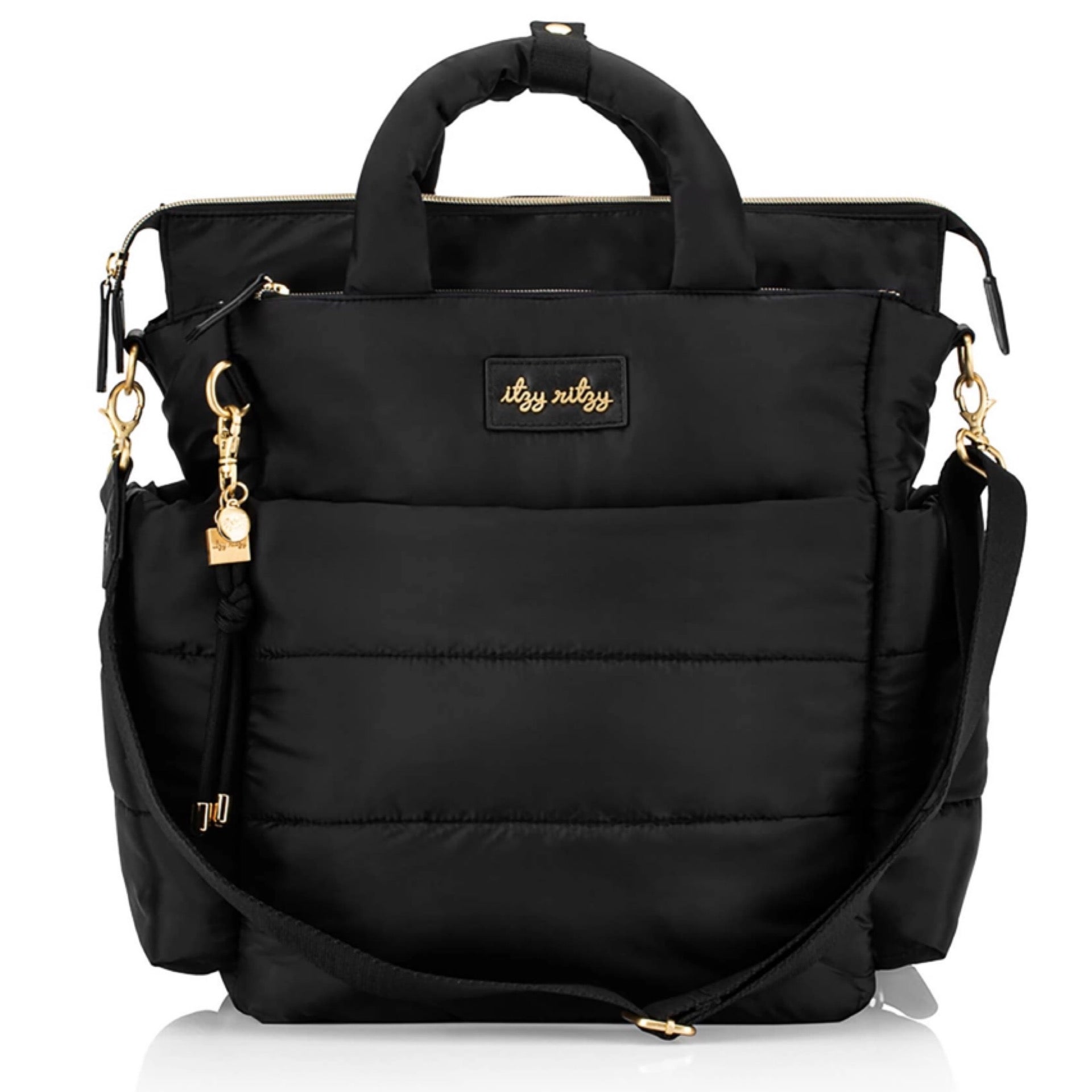 Itzy Ritzy Midnight Black Dream Convertible Diaper Bag