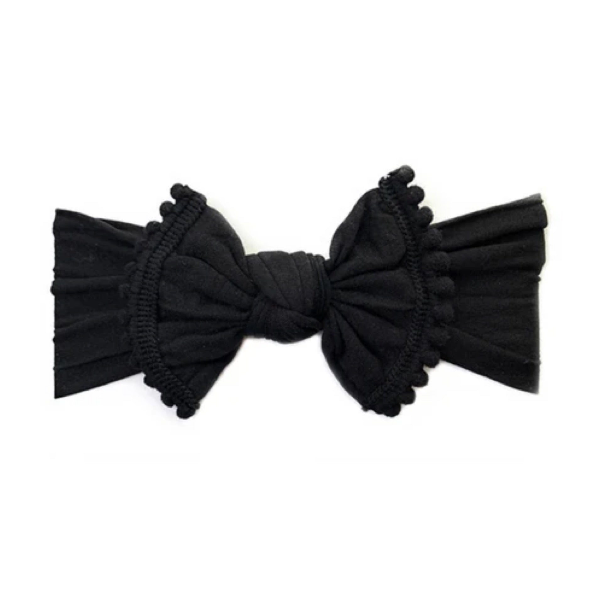 Baby Wisp Black Pom Pom Headband