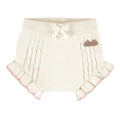 Souris Mini Cream Knit Short with Ruffles