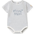 Souris Mini Blue & Cream Striped Bodysuit
