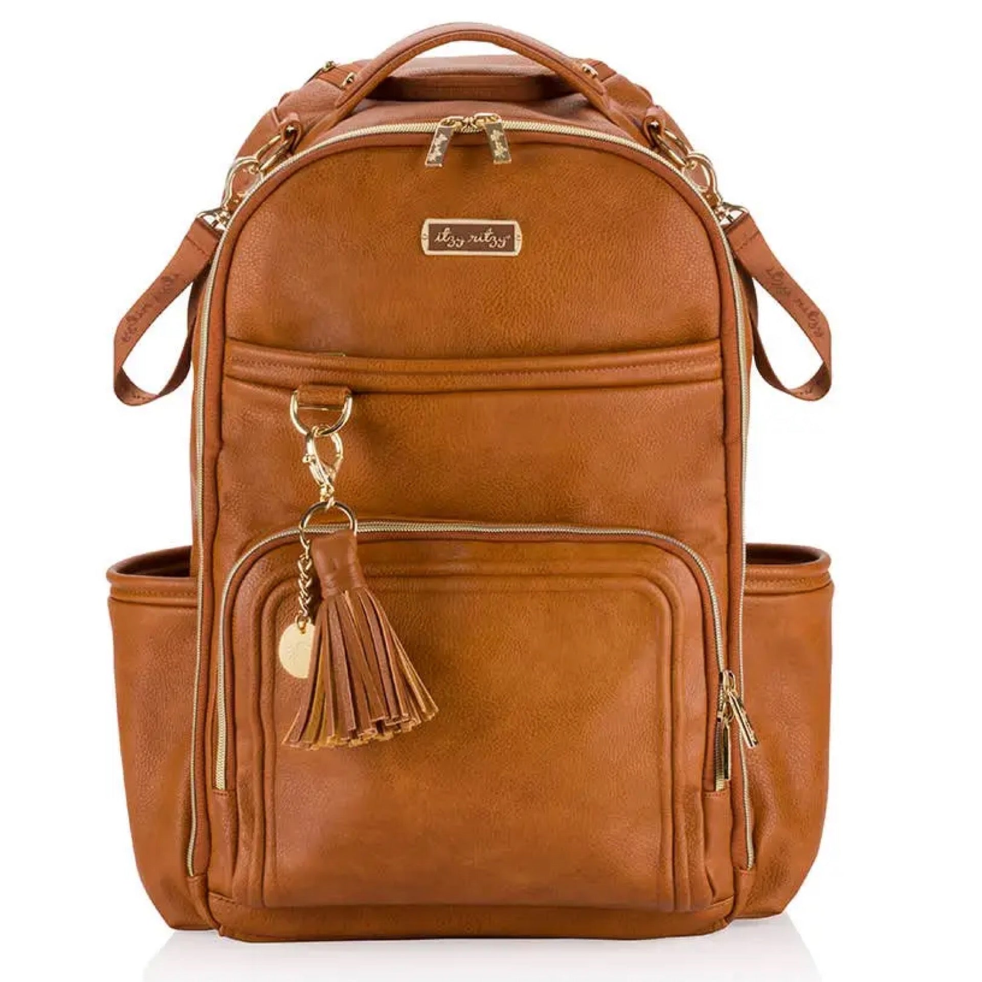 Itzy Ritzy Cognac Boss Plus Backpack Diaper Bag