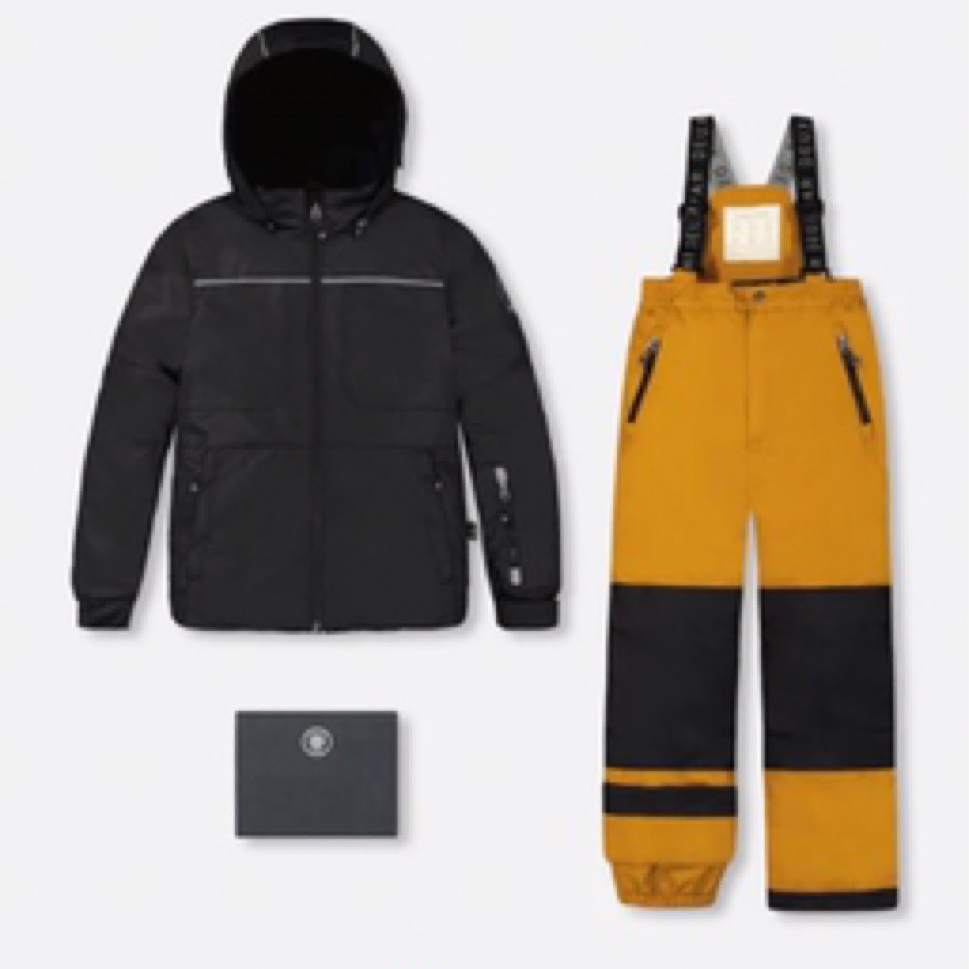 Deux Par Deux Two Piece Snowsuit Black And Spice