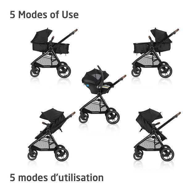 Maxi Cosi Zelia Max 5-in-1 Modular Travel System Basalt Black - Online Exclusive