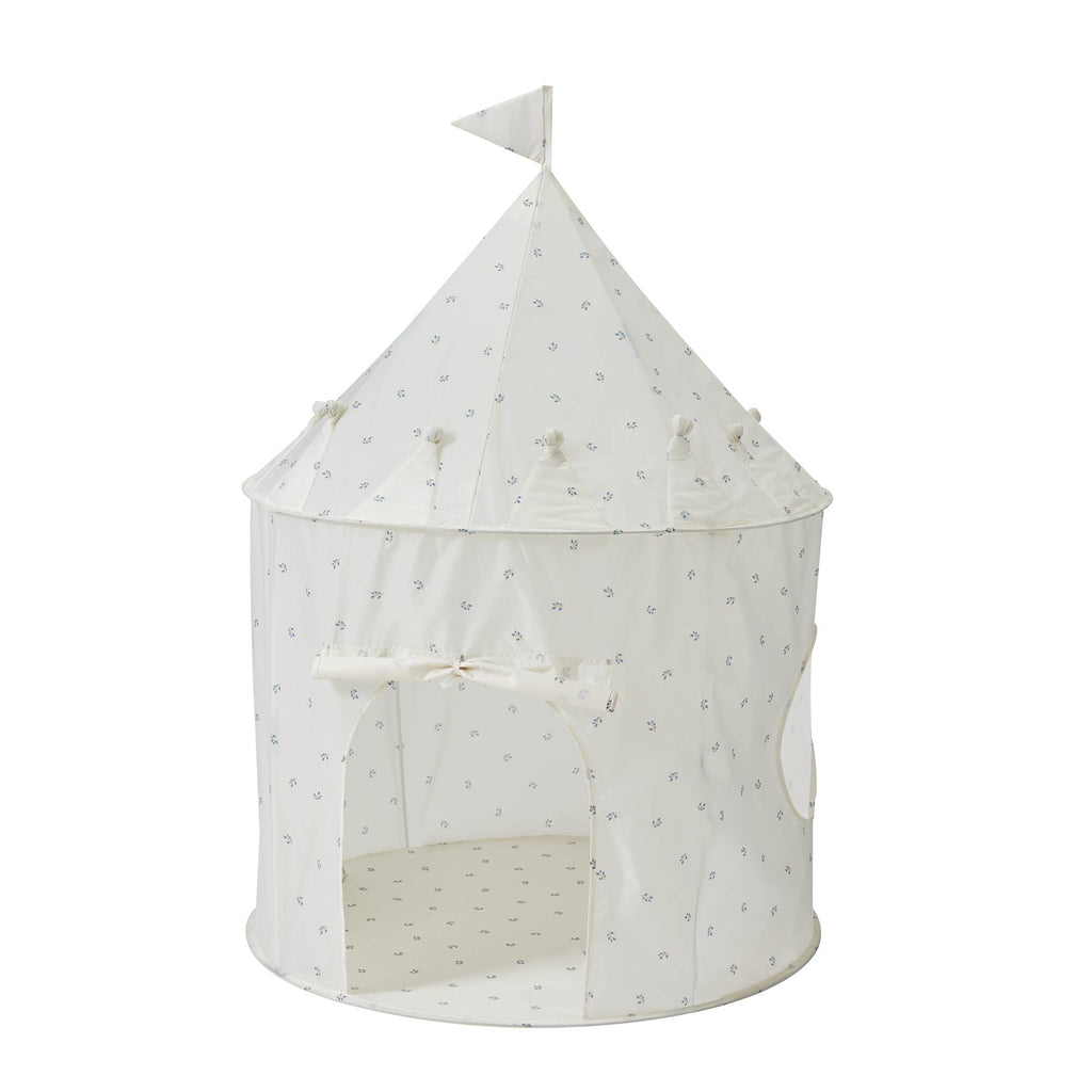 3 Sprouts Kids Play Tent Castle with Recycled Fabric - Gingham Blue