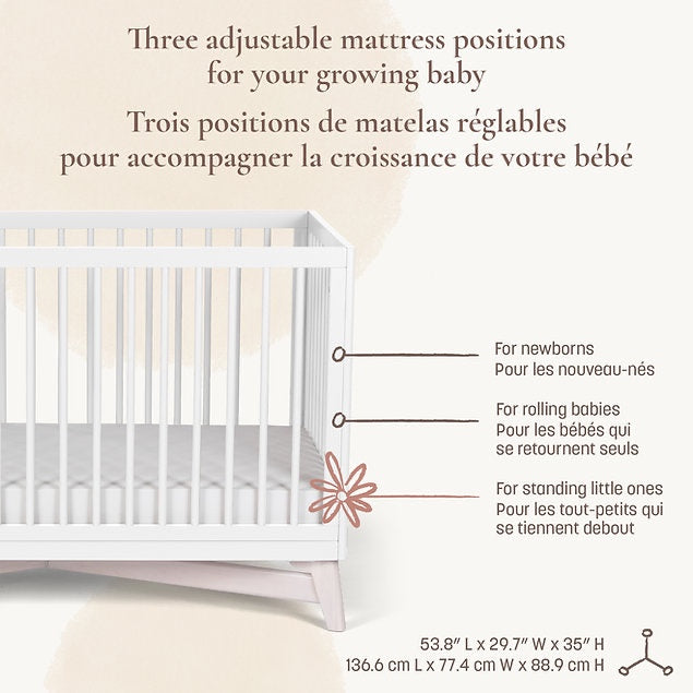 Little Seeds Pala Convertible 4 in 1 Crib White  Online Exclusive